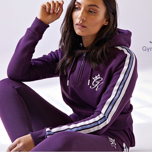 Purple Gym King Cullman Tracksuit Cropped hoodie and joggers size s/m - Picture 2 of 3